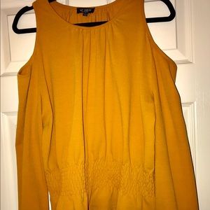 Gold Cold Shoulder Top